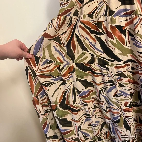 Multicolor Abstract Print Maxi Dress - Picture 2 of 5
